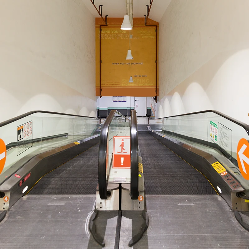 Escalera mecánica de 35 grados para supermercado.